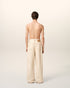 AMI PARIS Beige Cotton Wide Fit Jeans Mens Apparel